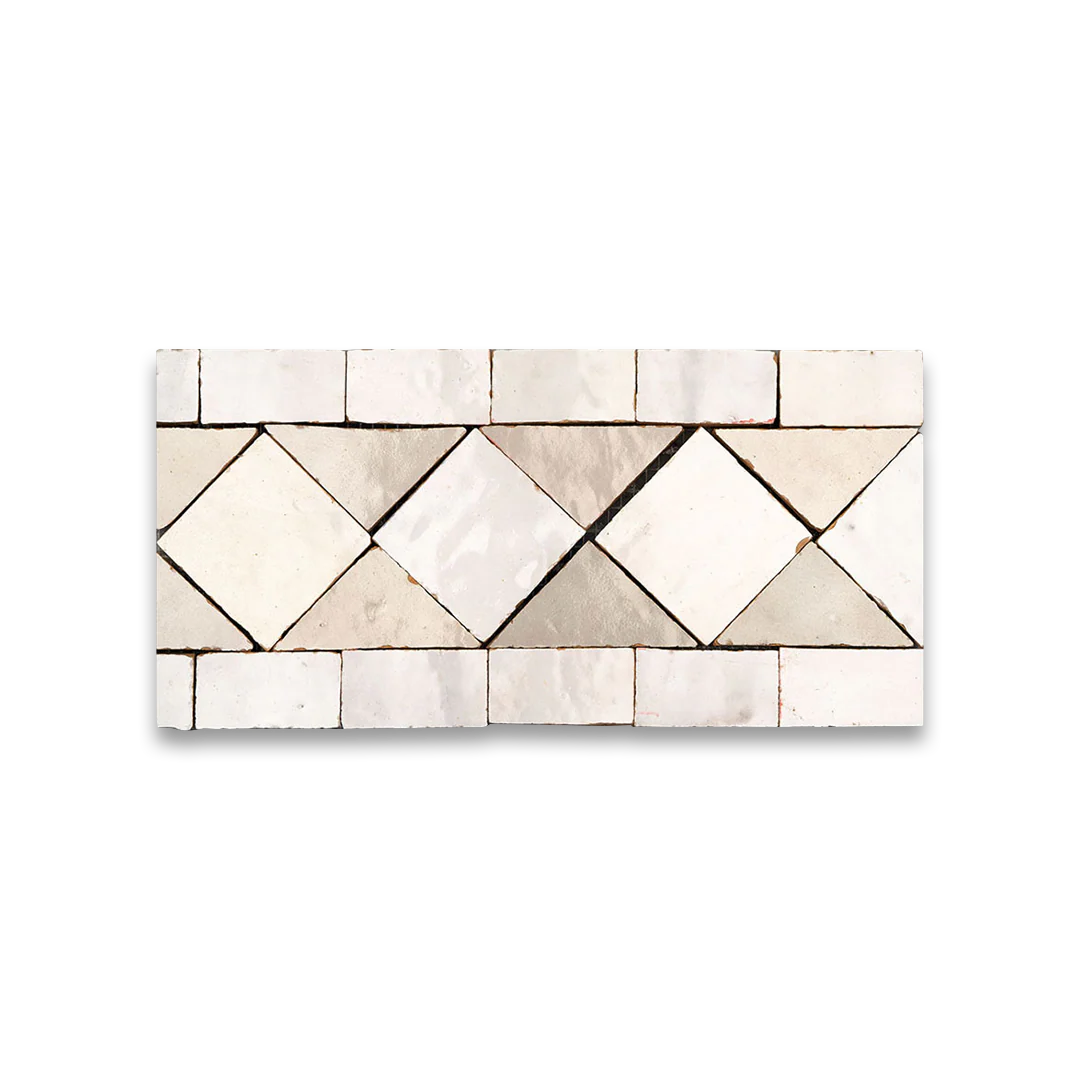 Pure White and White Border Zellige